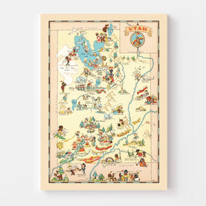 Vintage Map of Utah 1935