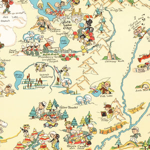 Vintage Map of Utah 1935