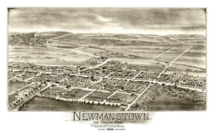 Vintage Map of Newmanstown & Sheridan, Pennsylvania 1898