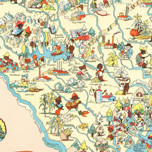 Vintage Map of South Carolina 1935