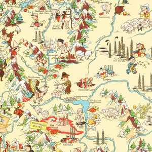 Vintage Map of Wyoming 1935