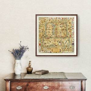 Vintage Map of Beijing, China 1936
