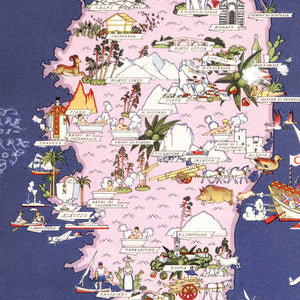 Vintage Map of Corsica France, 1938