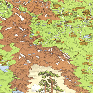Vintage Map of Rocky Mountain National Park 1948