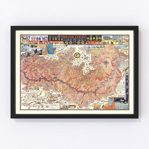 Vintage Map of Grand Canyon 1931