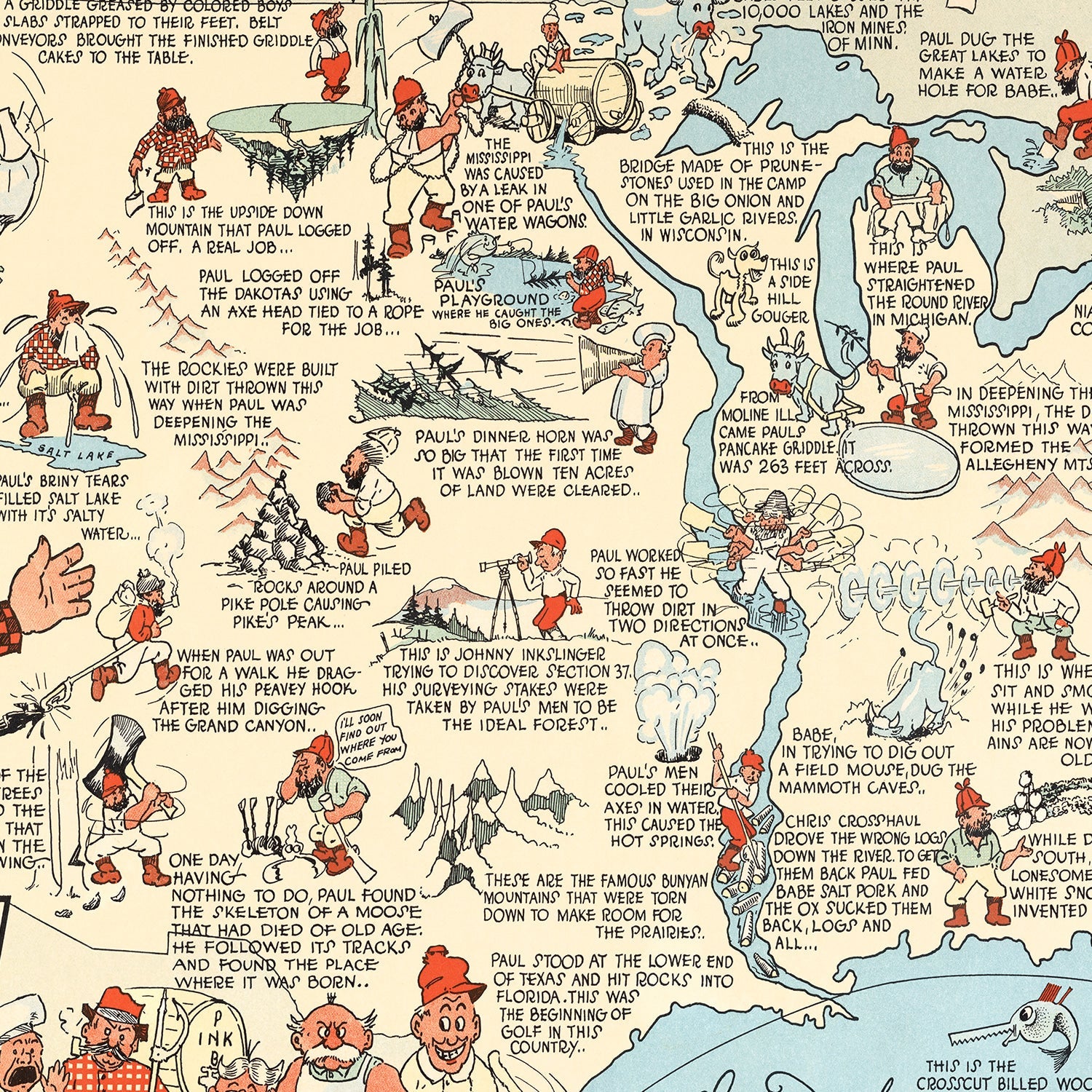 Vintage Map of United States 1935