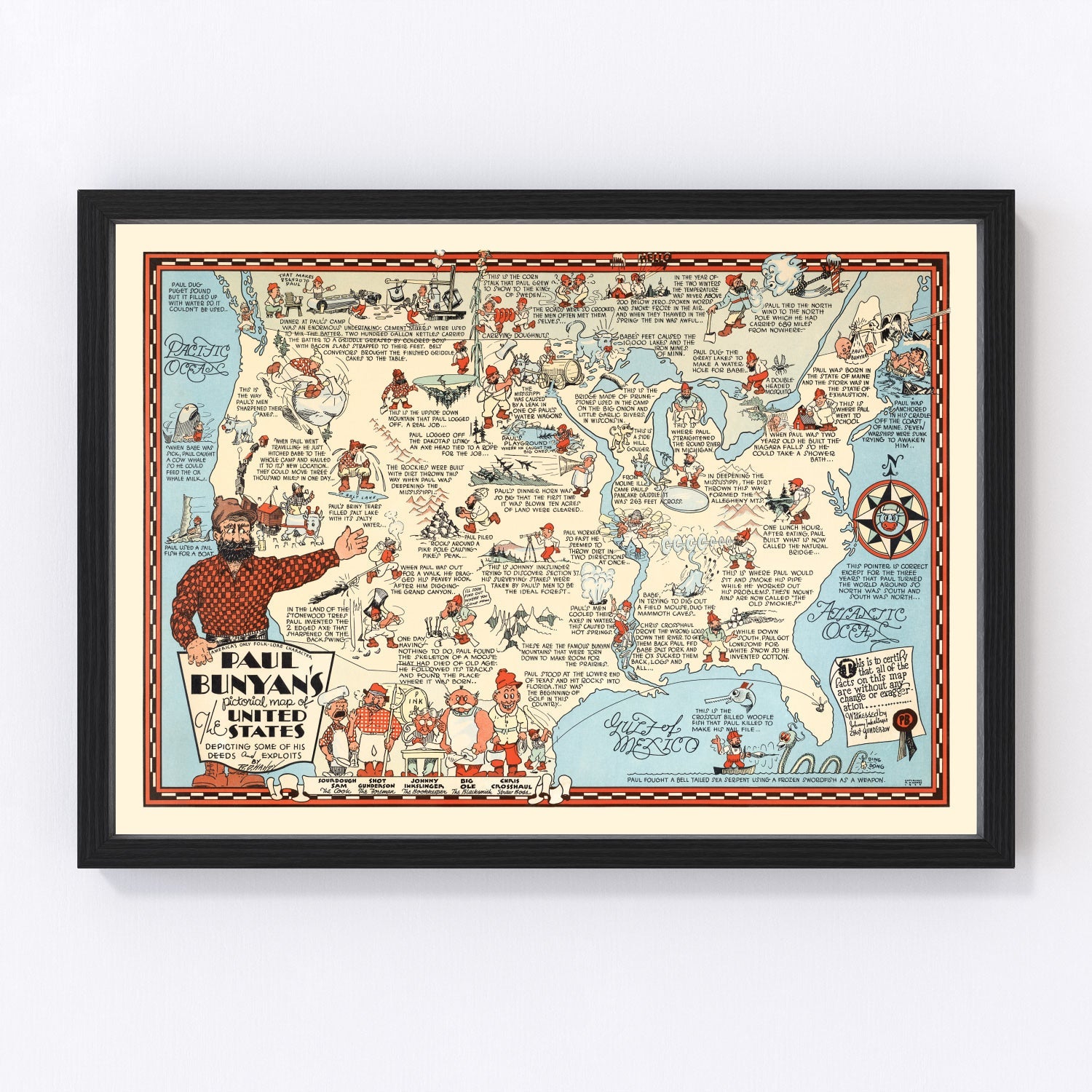 Vintage Map of United States 1935