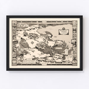 Vintage Map of Wellesley College, 1943