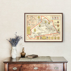 Vintage Map of Schenectady County, New York 1931