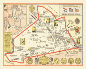 Vintage Map of Schenectady County, New York 1931