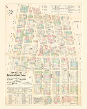 Vintage Map of Little Italy, New York 1869