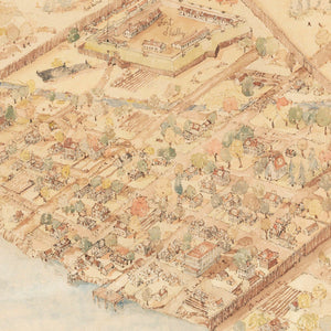 Vintage Map of Detroit, Michigan 1818