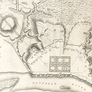 Vintage Map of Savannah, Georgia 1794