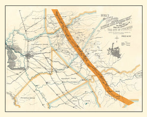 Vintage Map of Mother Lode Mineral Belt, 1898