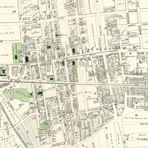 Vintage Map of Jamaica Queens, New York 1873