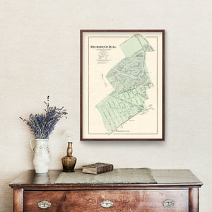 Vintage Map of Richmond Hill Queens, New York 1873