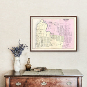 Vintage Map of Ravenswood Long Island, New York 1873