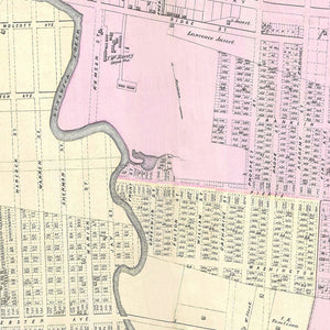 Vintage Map of Ravenswood Long Island, New York 1873