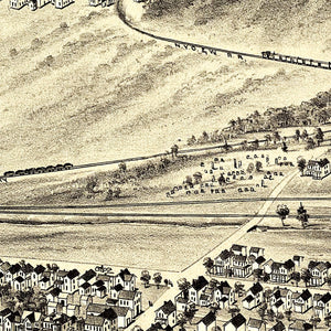 Vintage Map of Peckville, Pennsylvania 1892