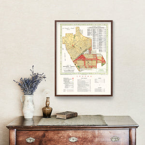 Vintage Map of Beverly Hills, California 1937