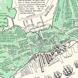 Vintage Map of Portland, Maine 1932