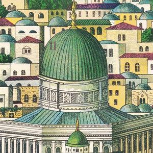 Vintage Map of Jerusalem,  1900