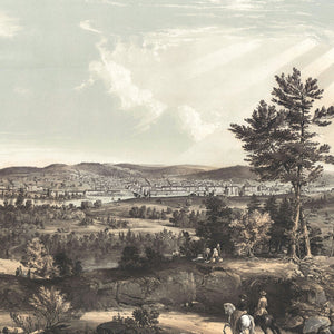 Vintage Map of Manchester, New Hampshire 1855