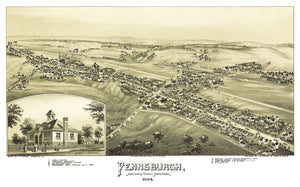 Vintage Map of Pennsburgh, Pennsylvania 1894