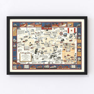 Vintage Map of Birmingham, Alabama 1938