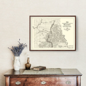 Vintage Map of Chambers County, Alabama 1974