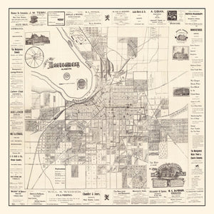 Vintage Map of Montgomery, Alabama 1899