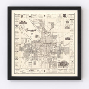 Vintage Map of Montgomery, Alabama 1899