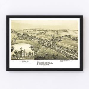 Vintage Map of Pennsburgh, Pennsylvania 1894