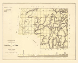 Vintage Map of Marion County, Alabama 1878