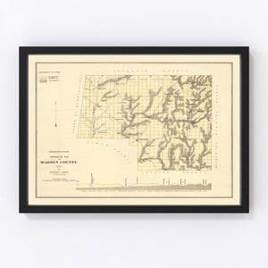 Vintage Map of Marion County, Alabama 1878