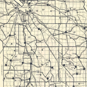 Vintage Map of Montgomery County, Alabama 1918