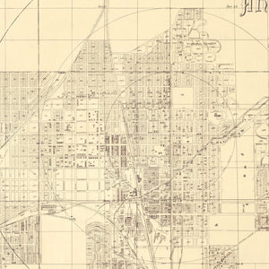 Vintage Map of Anniston, Alabama 1890