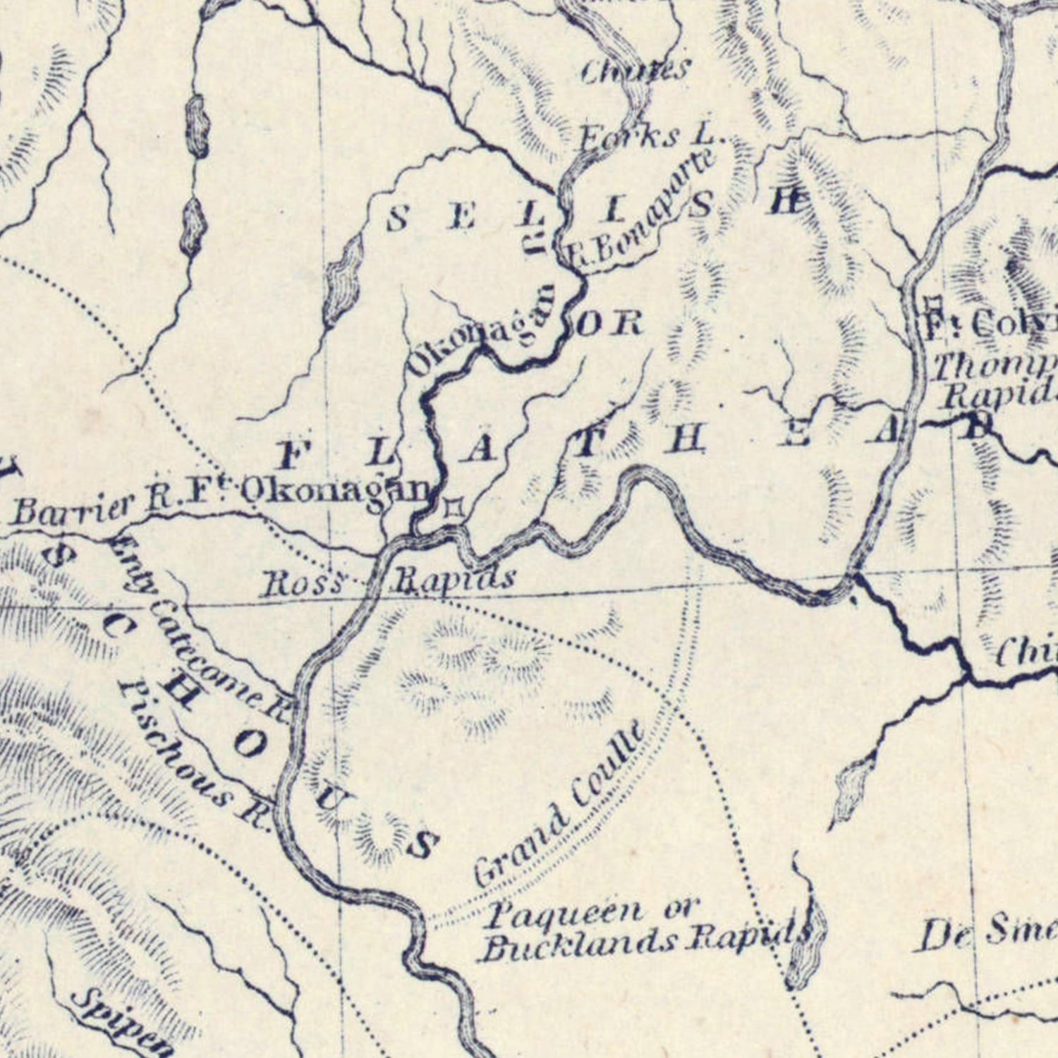 Vintage Map of Washington 1849