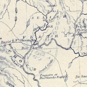 Vintage Map of Washington 1849