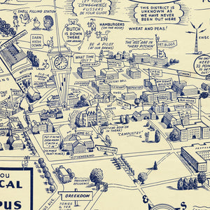 Vintage Map of Washington State University, 1946