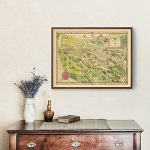 Vintage Map of Washington State University, 1928