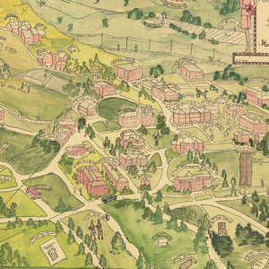 Vintage Map of Washington State University, 1928
