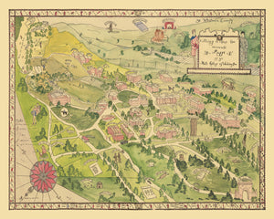 Vintage Map of Washington State University, 1928