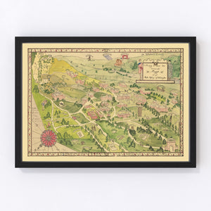 Vintage Map of Washington State University, 1928