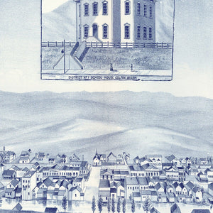 Vintage Map of Colfax, Washington 1889