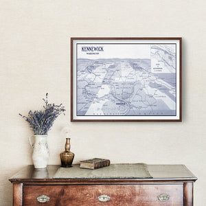 Vintage Map of Kennewick, Washington 1911