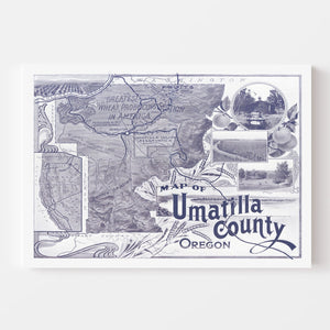 Vintage Map of Umatilla County, Washington 1908