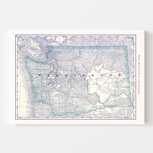 Vintage Map of Washington 1881