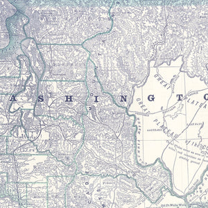 Vintage Map of Washington 1881