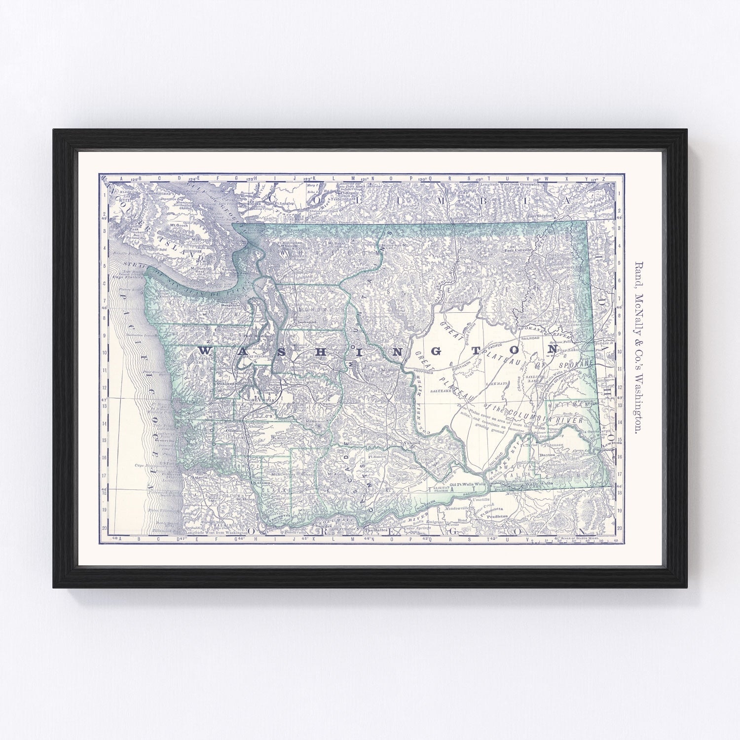 Vintage Map of Washington 1881